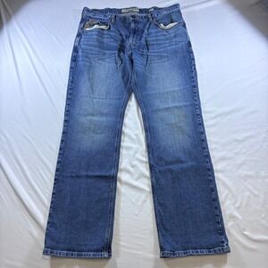 Ariat M4 Relaxed Boot Cut Jeans Mens 38x34 Medium Wash Blue Denim Legacy LowRise